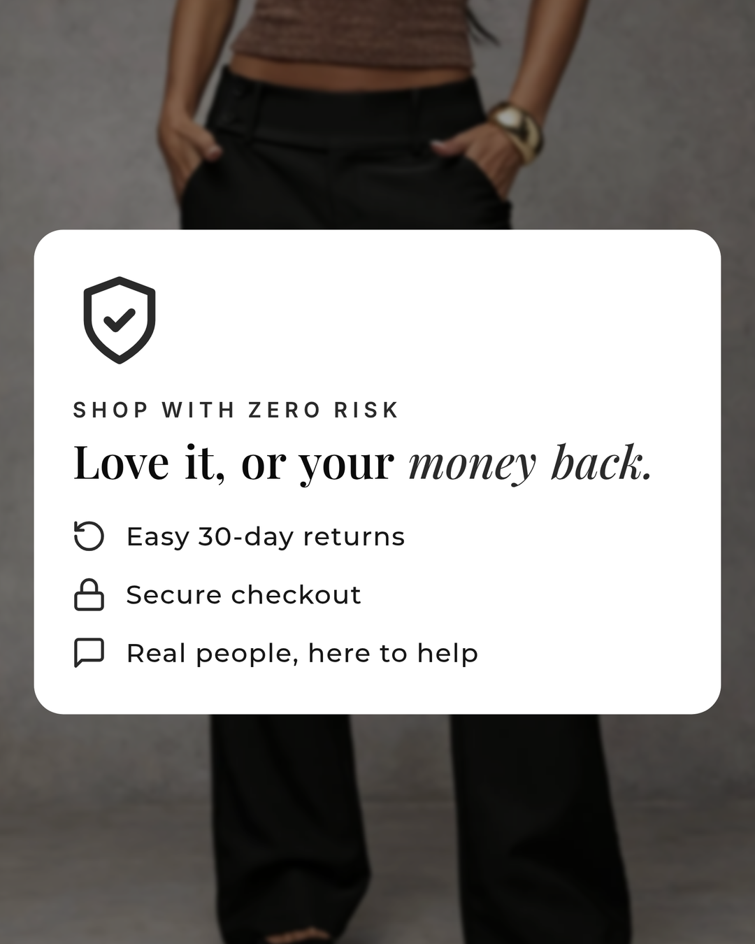 Llewellyn | Modern Relaxed Trouser money-back guarantee