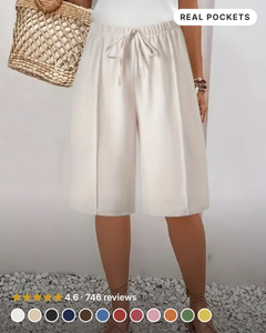 Lourdes | Elegant Comfort Shorts in white