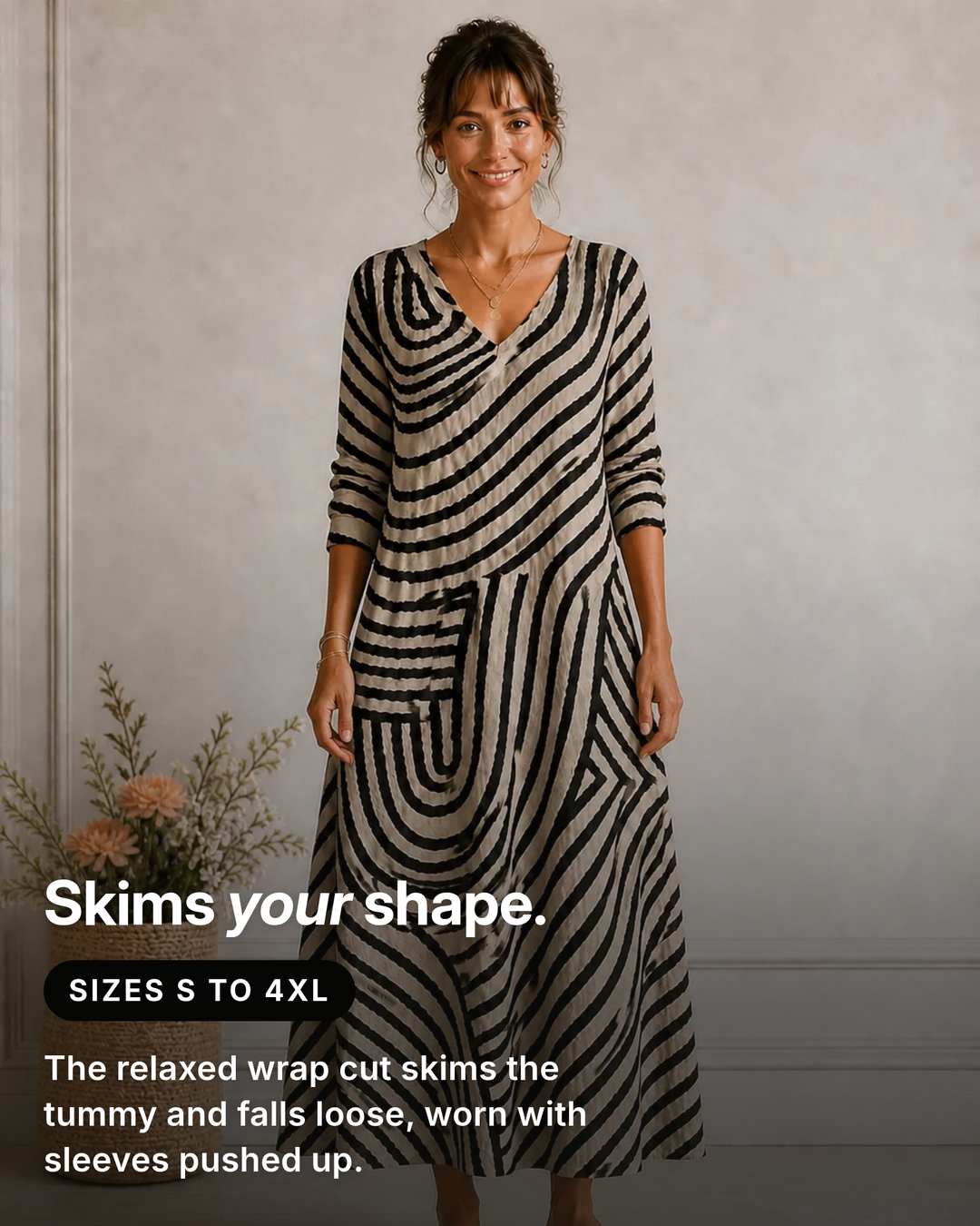 Love | Tummy-Skimming Wrap Dress fit and sizes