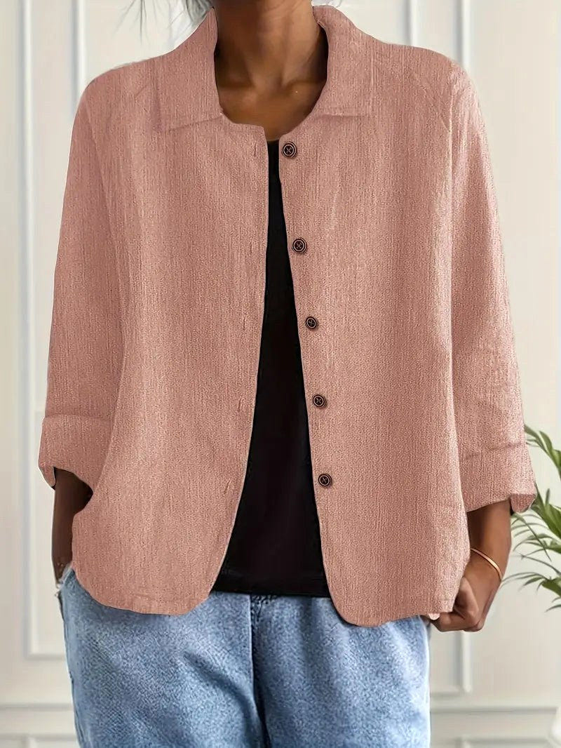 Renita | Relaxed Button-Front Shirt Jacket