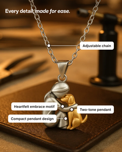 Lydia | Two-Tone Pendant Necklace details