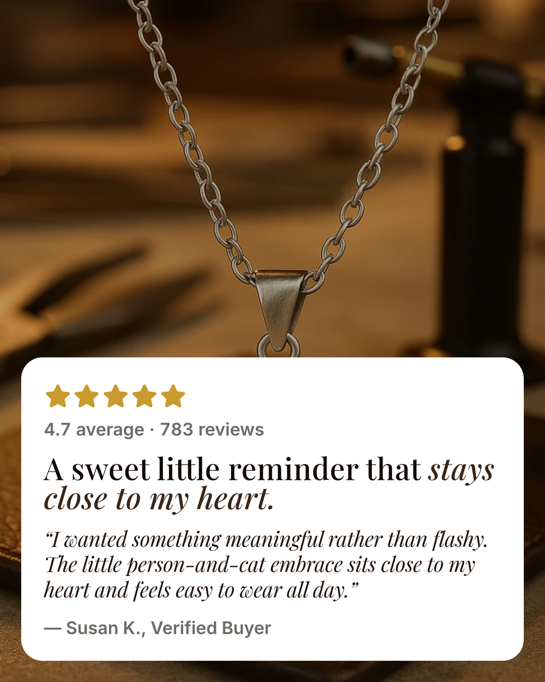 Lydia | Two-Tone Pendant Necklace five star customer review