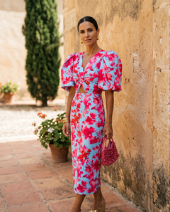 Quinn | Tummy-Flattering Floral Midi Dress