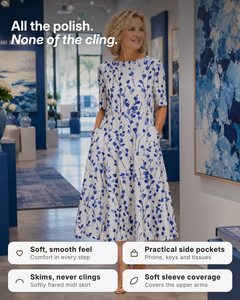 Marguerite | Floral Midi Dress with Pockets benefits