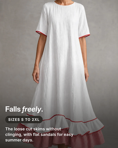 Maris | Striped Hem Maxi Dress fit and sizes
