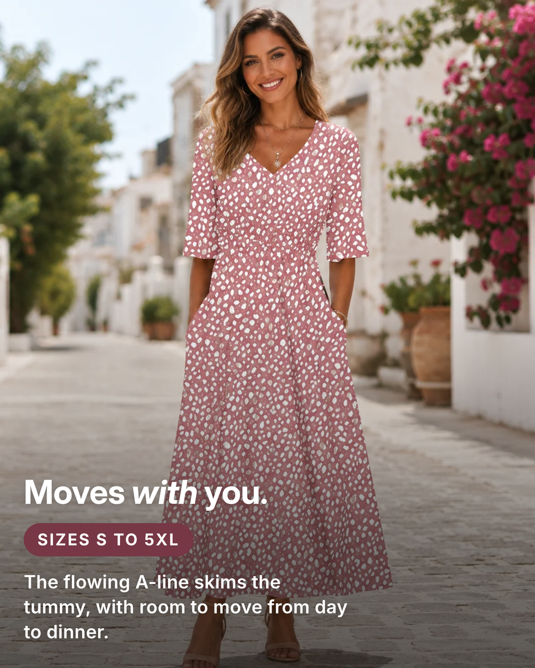 Marita | Elegant Midi Dress fit and sizes