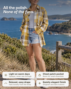 Marjolaine | Gingham Long-Sleeve Shirt benefits