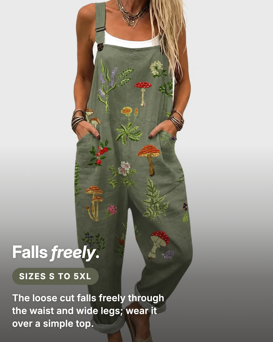 Nadine | Printed Wide-Leg Jumpsuit fit and sizes