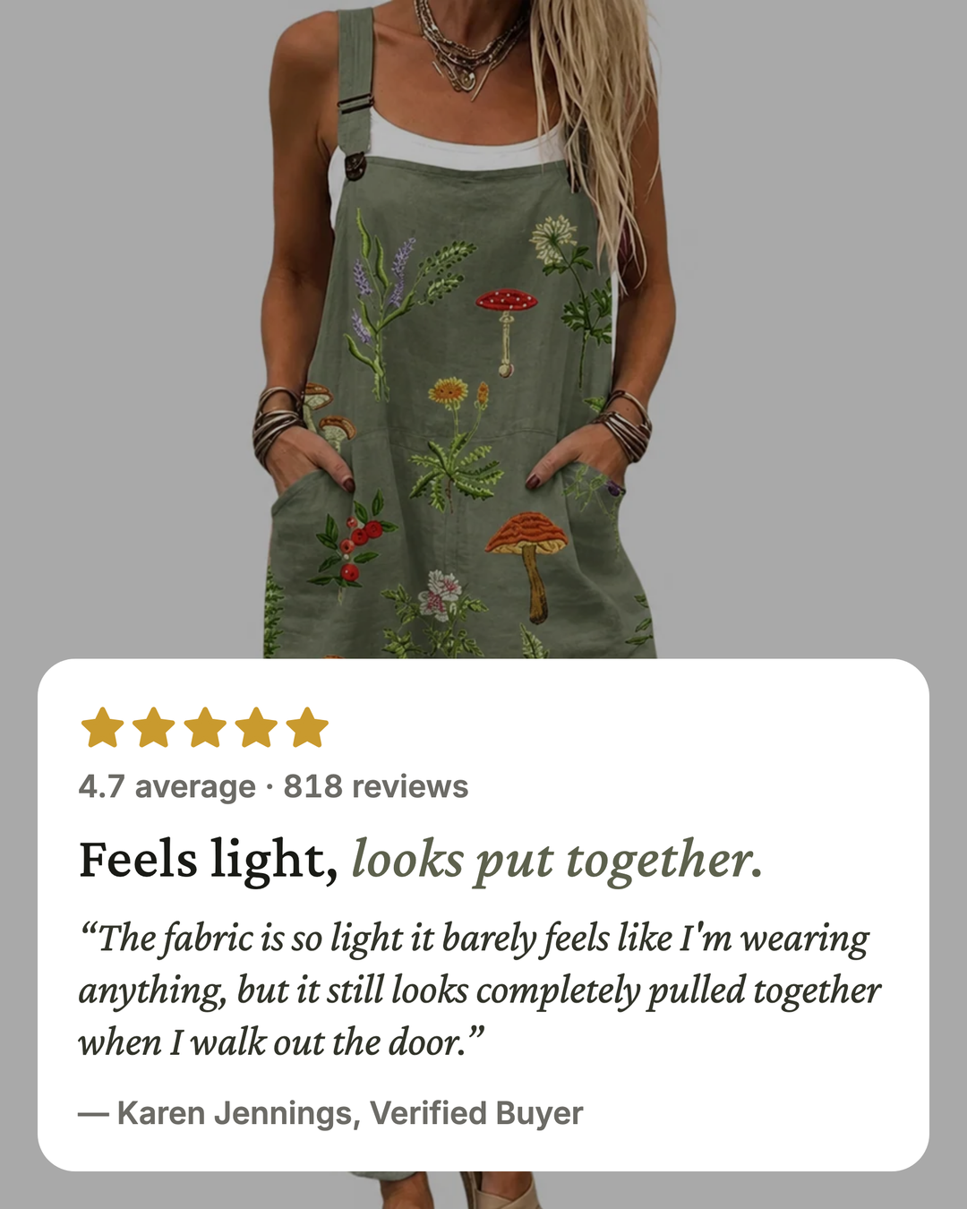 Nadine | Printed Wide-Leg Jumpsuit five star customer review