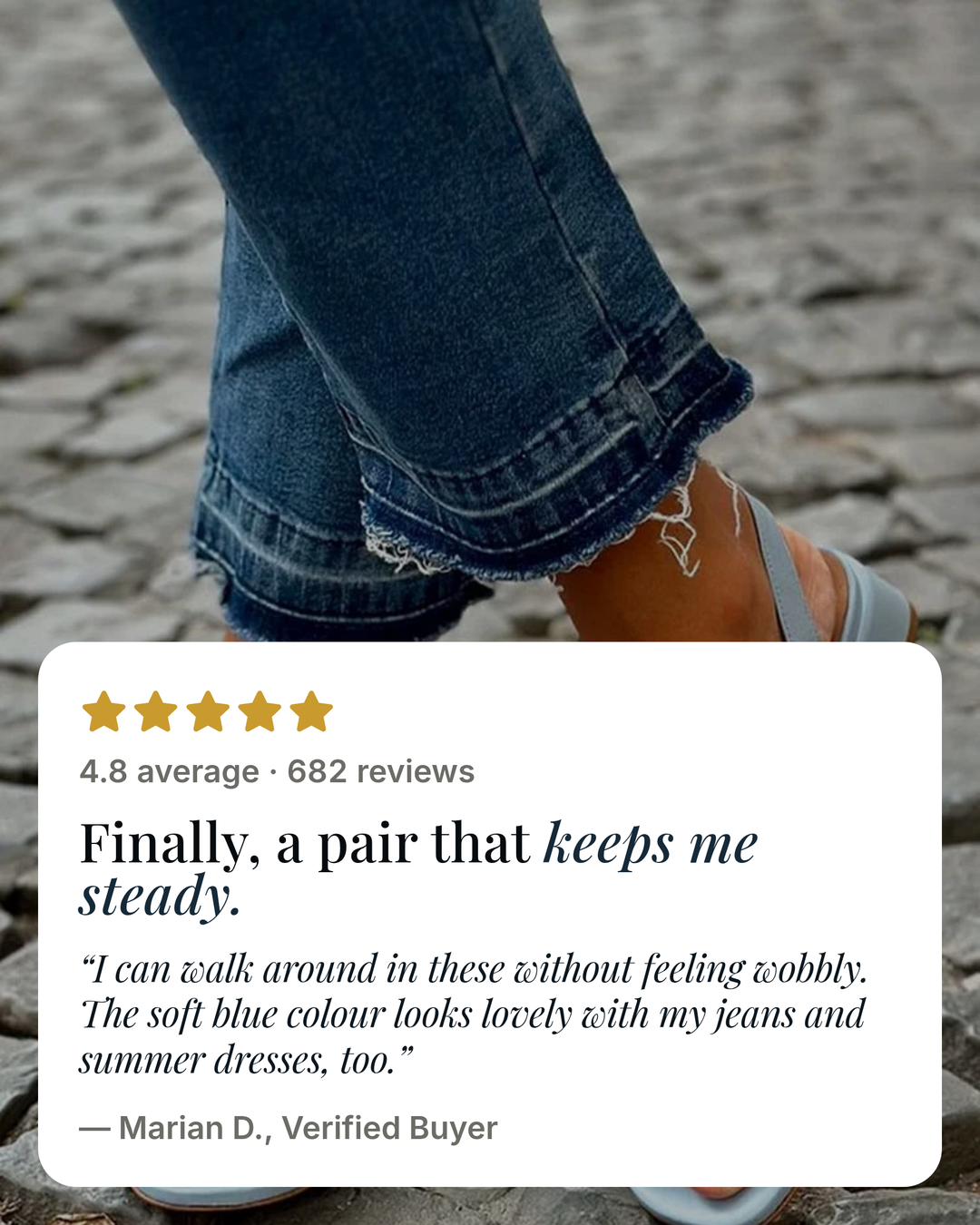 Nan | Elegant Coastline Sandals five star customer review