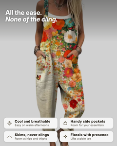Narelle | Printed Wide-Leg Overalls benefits