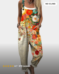 Narelle | Printed Wide-Leg Overalls in multicolour