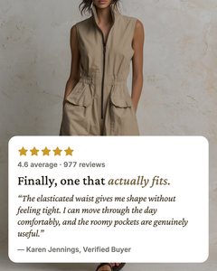 Nettie | Utility Cargo Zip Jumpsuit five star customer review
