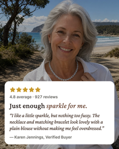 Neve | Rhinestone Fish-Tail Necklace & Bracelet Set five star customer review