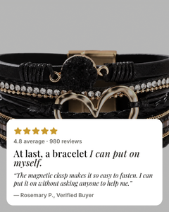 Nyla | Layered Heart Cuff Bracelet five star customer review