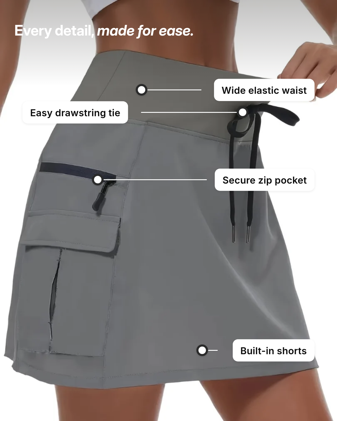 Oceane | Skort With Built-In Shorts details