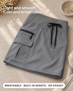 Oceane | Skort With Built-In Shorts fabric close-up
