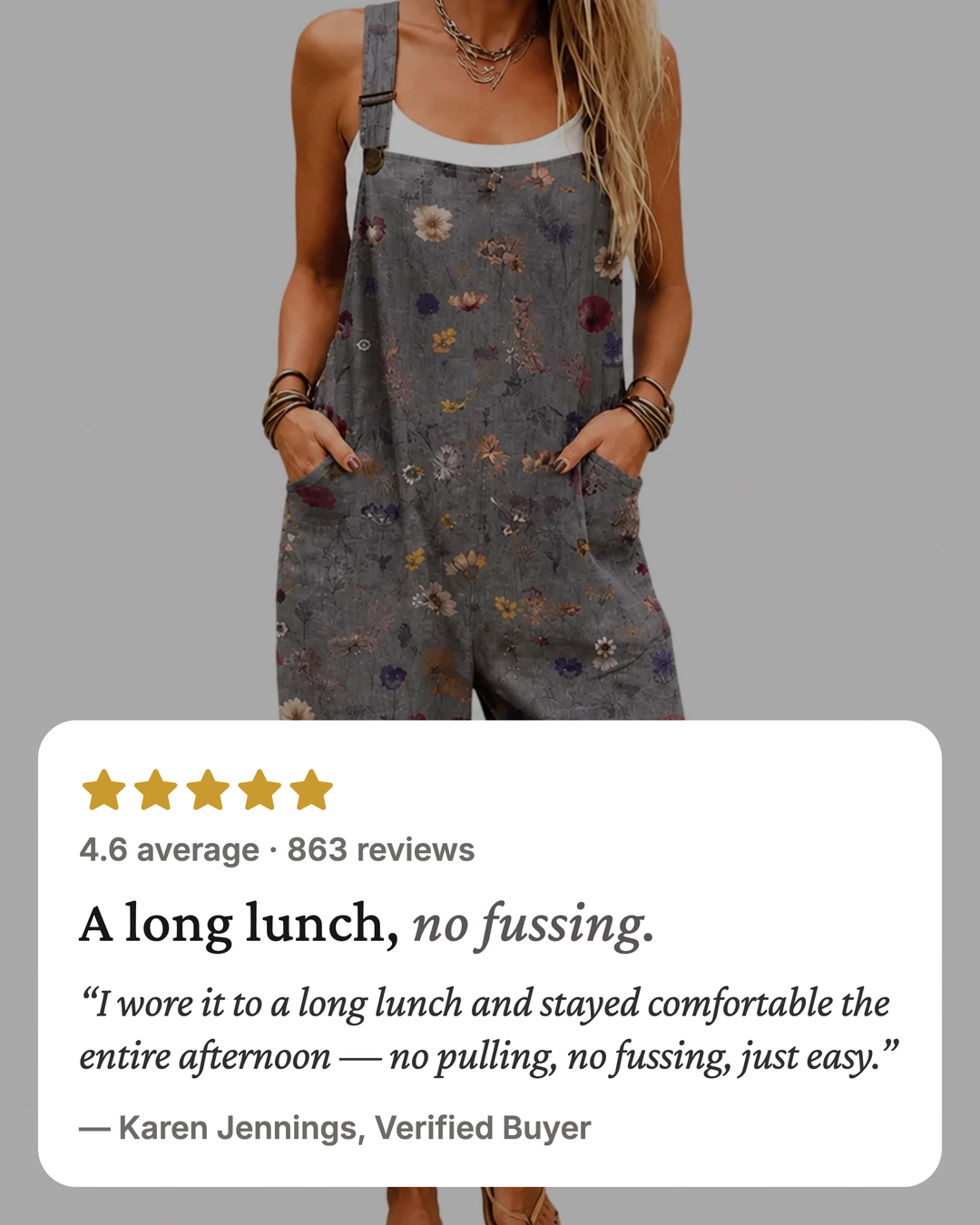 Oighrig | Printed Jumpsuit Loose Fit five star customer review