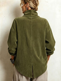 Gillian | Corduroy Wrap-Collar Overshirt