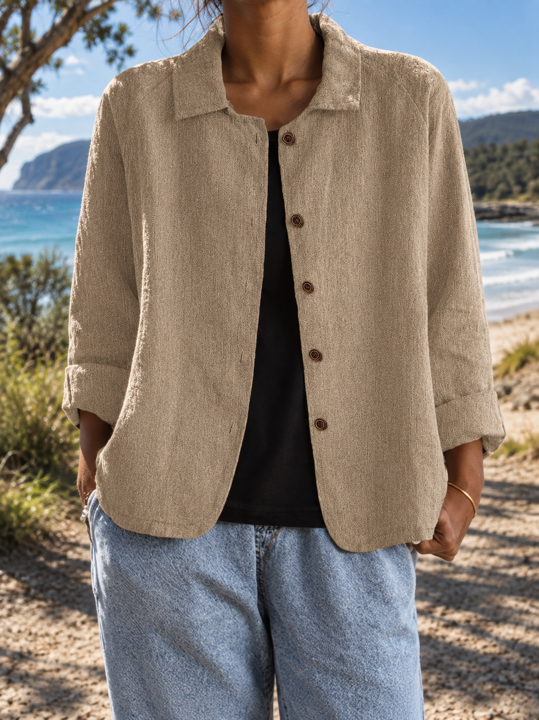 Hailey | Relaxed Button-Front Jacket