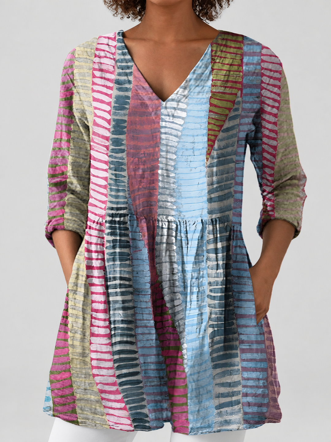Ianthe | Long V-Neck Blouse