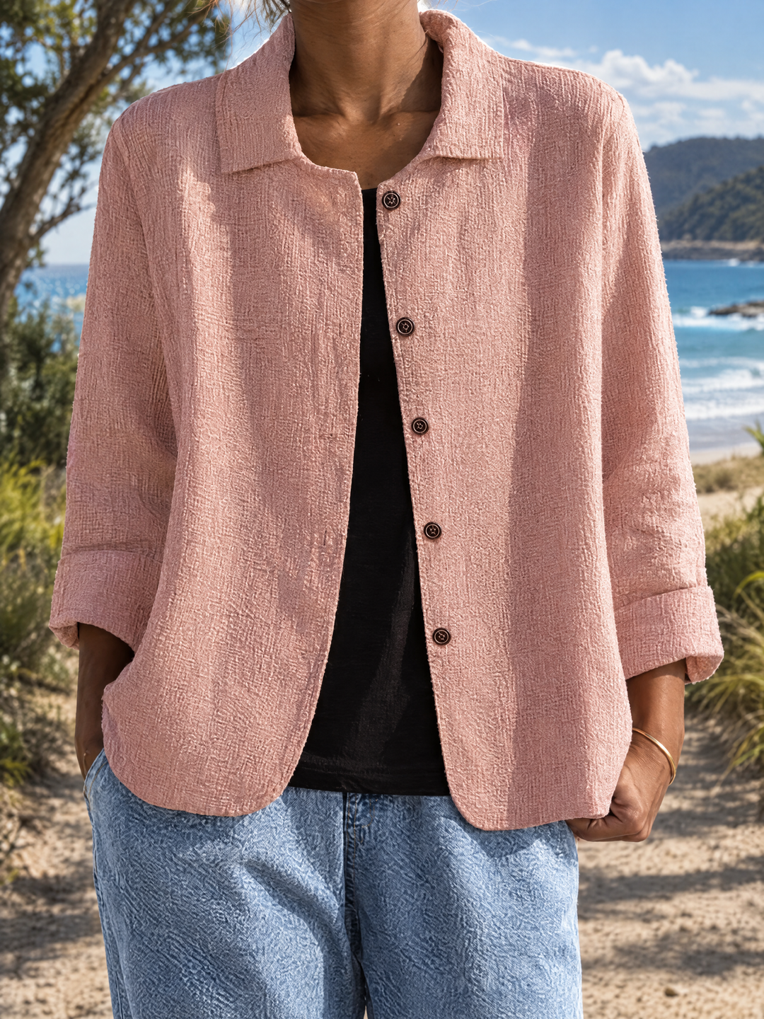 Renita | Relaxed Button-Front Shirt Jacket
