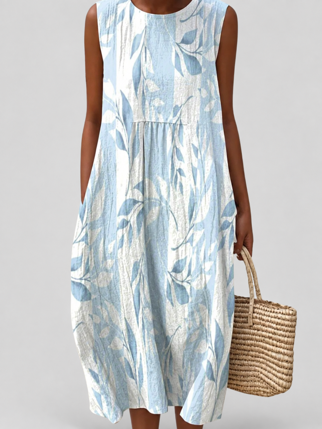 Carolyn | Leafy Print Midi Dress