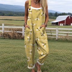 Jess | Printed Relaxed Dungarees