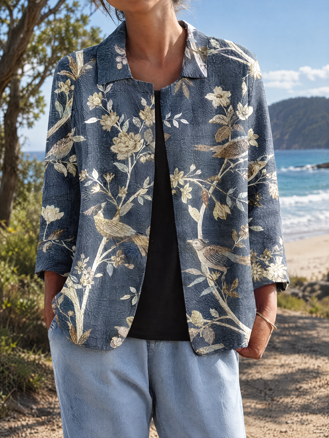 Kylee | Botanical Print Jacket