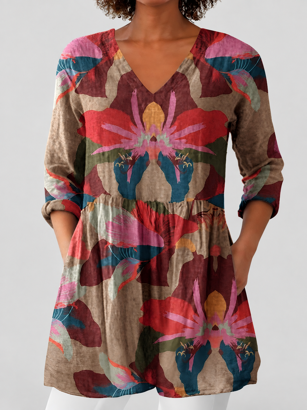 Priya | Long Blouse V-Neck