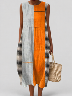 Uma | Colourblock Midi Dress