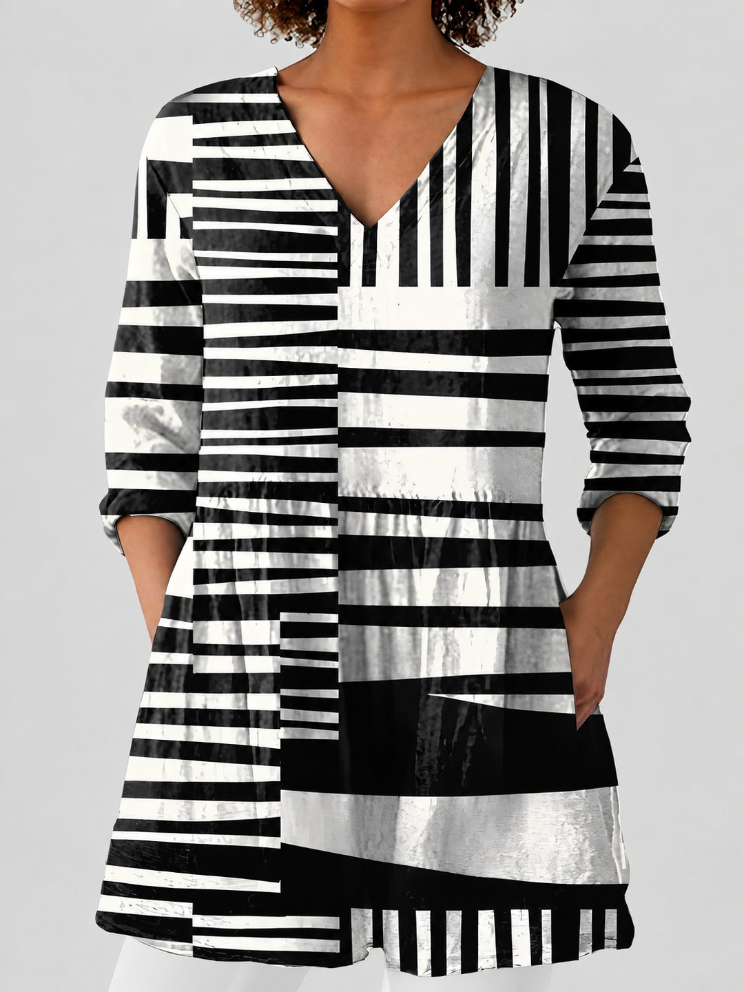 Rowan | Long Blouse with V-Neck