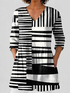Rowan | Long Blouse with V-Neck
