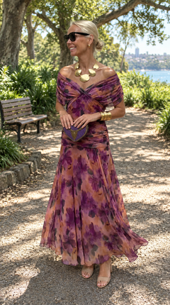 Prudence | Coral Evening Maxi Dress