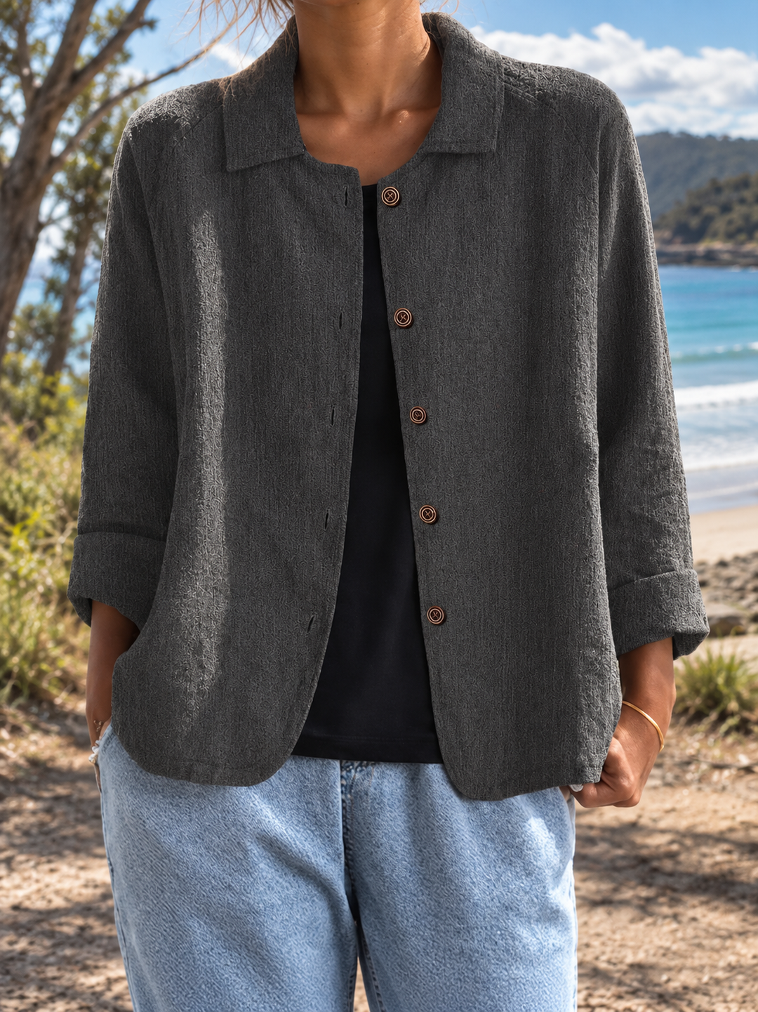Margaret-Anne | Relaxed Button-Front Overshirt
