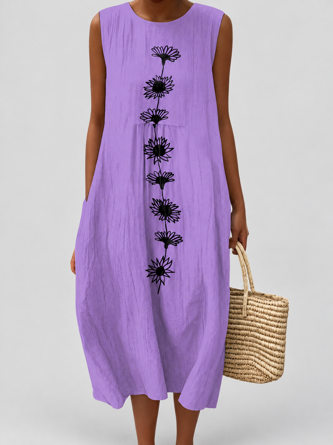 Rhys | Violet Bloom Midi Dress