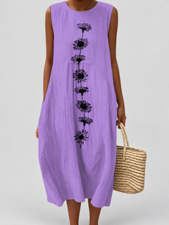 Rhys | Violet Bloom Midi Dress