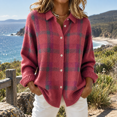 Sami | Plaid Knit Cardigan