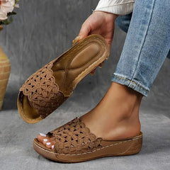 Etina | Floral Cut-Out Ergonomic Sandals