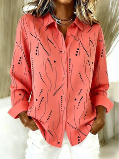 Karlie | Wave-and-Dot Print Blouse