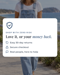 Reba | Classic Denim Overalls money-back guarantee