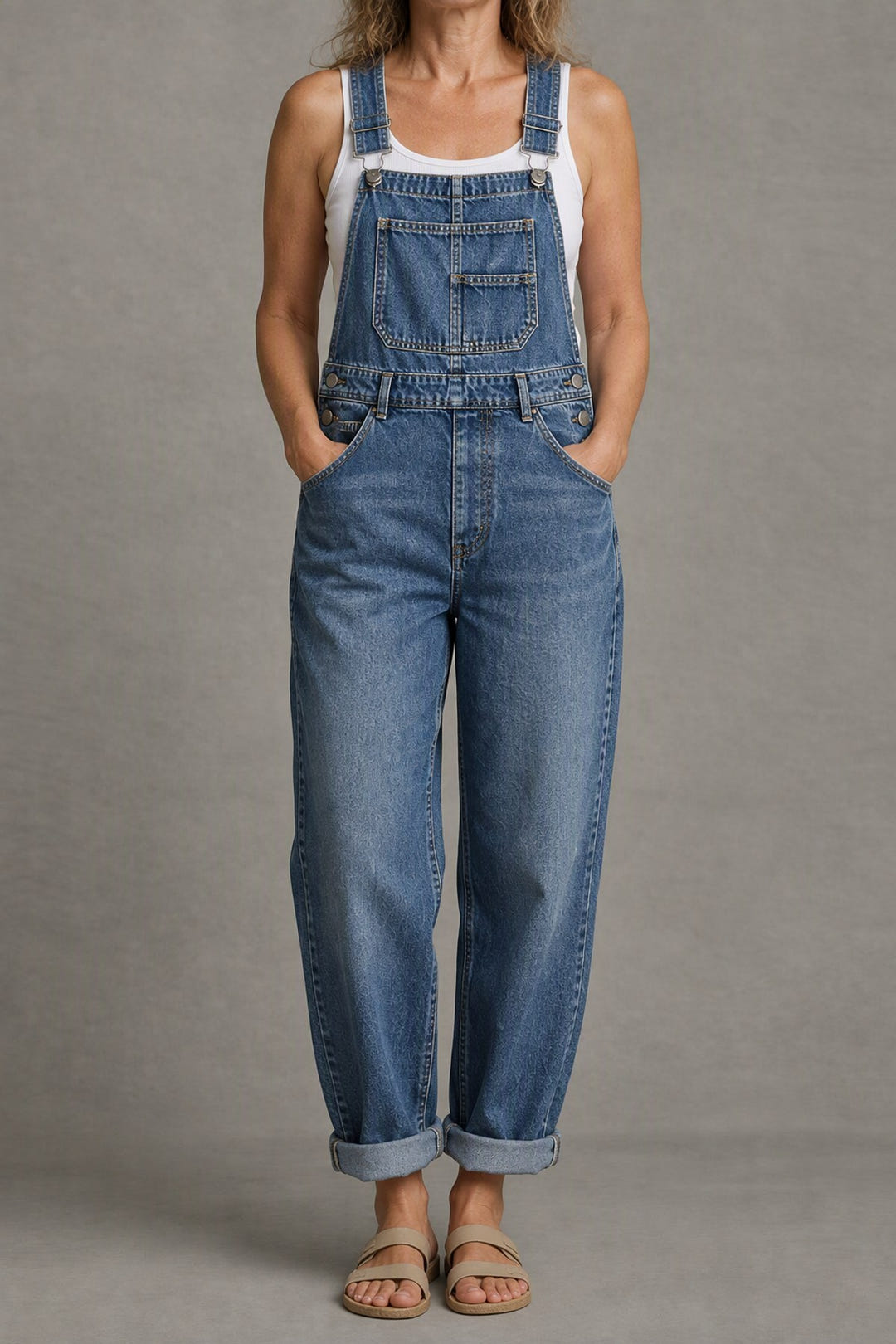 Classic denim overalls in blue