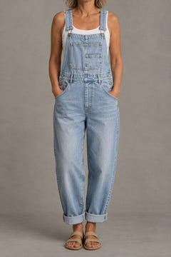 Classic denim overalls in light blue