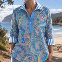 Moxie | Printed Three-Quarter Sleeve Blouse