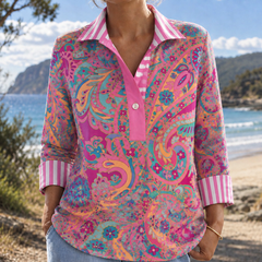 Moxie | Printed Three-Quarter Sleeve Blouse