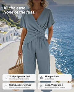 Shania | Wrap-Front Two-Piece Set benefits