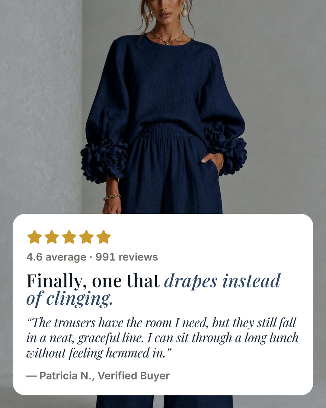 Sharni | Floral Cuff Two-Piece Set five star customer review