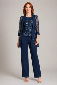 Nix | Chiffon Three-Piece Pant Suit