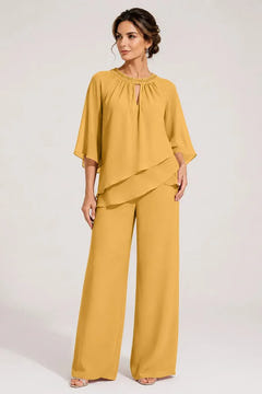 Sine | Beaded Neckline Evening Suit