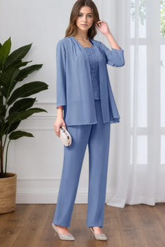 Averil | Three-Piece Chiffon Pant Suit